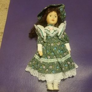Vintage Porcelain Doll 15in